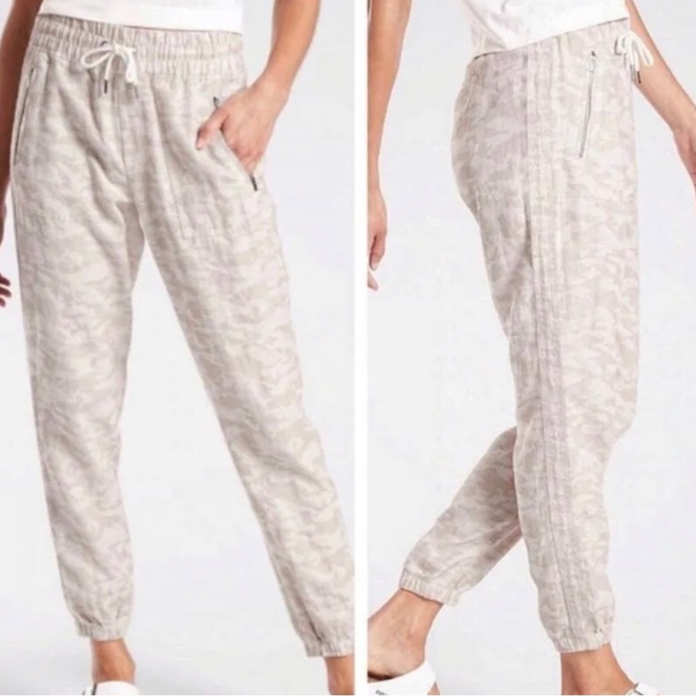 Athleta Cabo Tide Linen Jogger Pants